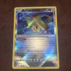 Radiant Jirachi Radiant Rare 120/195 Pokemon Sword & Shield Silver Tempest NM - Image 1