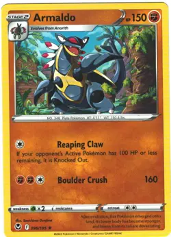 Armaldo 96/195 Silver Tempest Regular Rare Pokemon TCG - Image 1