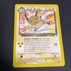 Dark Raichu 7/110 - Rare Non Holo - Legendary Collection Pokemon TCG Vintage LP+ - Image 1