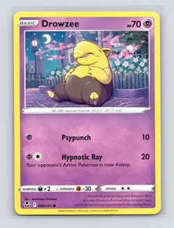 Pokemon TCG Drowzee 060/195 SWSH12: Silver Tempest Normal NM - Image 1