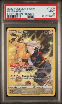 🇫🇷 PIKACHU AR PSA 9 - ORIGINES PERDUES TG05/TG30 EB FR Pokemon 🇫🇷 - Image 2