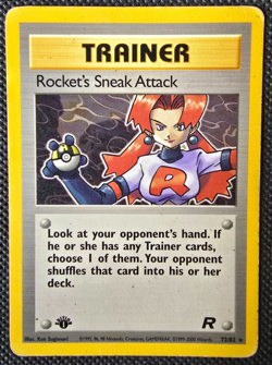 Pokemon - Rocket's Sneak Attack 1st Edition - Team Rocket Non-Holo Rare 72/82 MP - Image 1