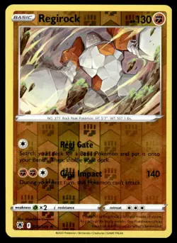 Regirock #075/189 Reverse Holo Rare 2022 Pokemon Astral Radiance LP - Image 1