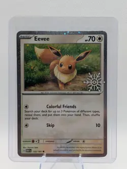 Pokemon 2025 Holiday Calendar Eevee #133 Festive Stamp Scarlet & Violet 151 - Image 1