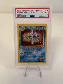 Pokemon Card Misty's Tentacruel 10/132 Gym Heroes Holo PSA 8 Near Mint - Image 1