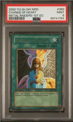 Yu-Gi-Oh Metal Raiders 1st Edition Change of Heart MRD-060 PSA 9 - Image 1