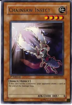 Chainsaw Insect - SOI-EN021 - Rare - Unlimited Edition - Heavily Played - Image 1