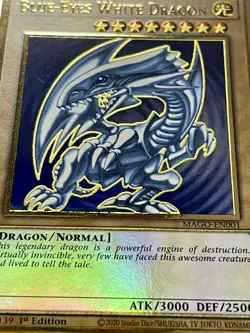 Blue-Eyes White Dragon | MAGO-EN001 | Premium Gold Rare | LP | 1st Ed | YuGiOh! - Image 2