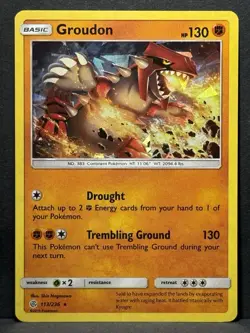 Pokemon Groudon Cracked Ice Holo Card 113/236 Deck Exclusives Holo LP - Image 1