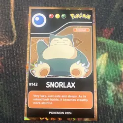 Snorlax #143 - Gold Holo - Pokedex Black Kanto 2024 - Pokemon Card - Image 1