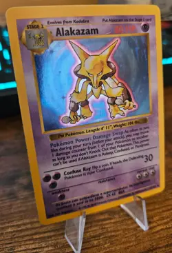 Alakazam Base Set Shadowless Holo Rare 1/102 Pokemon Card LP - Image 1