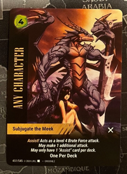 Subjugate the Meek 451 Any Character Assist Special Card! OverPower Prize Pack! - Image 1