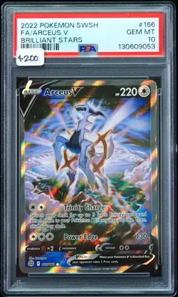 2022 Arceus #166 Brilliant Stars PSA 10 Pokemon Card - Image 1