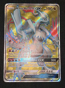 Pokemon TCG White Kyurem GX SM141 Full Art Black Star Promo Card NM/LP - Image 1