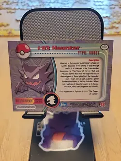 Pokemon Topps Haunter #93 Card TV Animation Non-Holo Blue Label 1st Printing NM - Image 2
