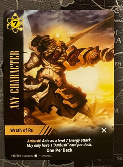 Wrath of Ra 445 Any Character Ambush Special Card! OverPower ERB/WL Prize Pack! - Image 1
