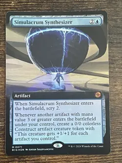 Simulacrum Synthesizer Extended Art FOIL Outlaws of Thunder Junction Big Score - Image 1