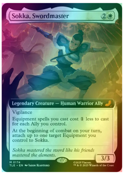 Sokka, Swordmaster - Foil - Extended Art Avatar MTG - Image 1