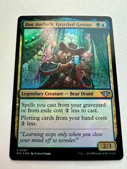 Doc Aurlock, Grizzled Genius Outlaws of Thunder Junction Foil U 0201 Legendary - Image 1