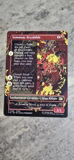 Summon: Brynhildr (Borderless) Final Fantasy Regular Enchantment Saga Rare MTG - Image 1