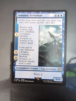 Summon: Leviathan Final Fantasy Rare MTG NM MISPRINT RARITY STAMP - Image 1