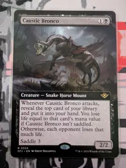Caustic Bronco (Extended Art) Outlaws of Thunder Junction Regular - NM #324 MTG - Image 1