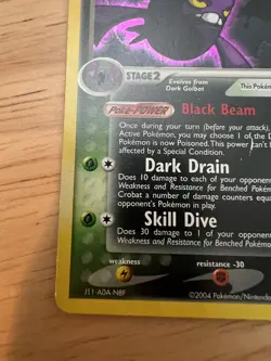 Pokemon Dark Crobat 3/109 ex Team Rocket Returns Reverse Holo Stamped LP - Image 5