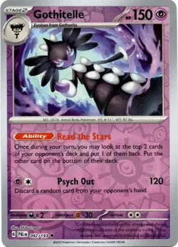 💥Pokemon - Gothitelle - Reverse Holo - 092/193 - Paldea Evolved - (NM) 💥 - Image 1