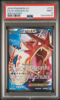 2016 POKEMON XY BREAKPOINT #114 FULL ART/GYARADOS EX PSA 9 - Image 1