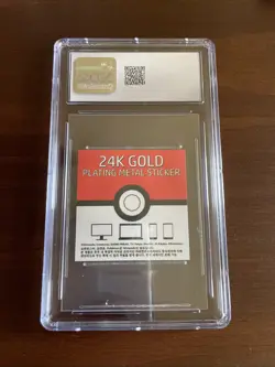 Pikachu Pokemon Candy Stickers Korean Striking 24k Gold Plating - CGC Mint 9 - Image 2