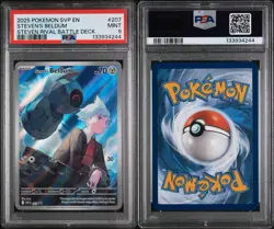 2025 POKEMON SVP STEVEN RIVAL BATTLE DECK PROMO #207 STEVEN'S BELDUM PSA 9 - Image 3
