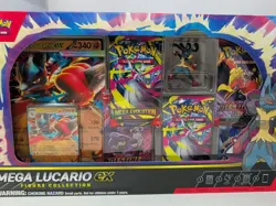 Pokemon TCG Mega Lucario ex Premium Figure Collection Box Lot Factory Sealed X2 - Image 2