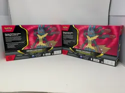 Pokemon TCG Mega Lucario ex Premium Figure Collection Box Lot Factory Sealed X2 - Image 3