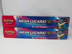 Pokemon TCG Mega Lucario ex Premium Figure Collection Box Lot Factory Sealed X2 - Image 5
