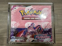 Pokemon 2021 Sword & Shield Fusion Strike Booster Box TCG Sealed W Acrylic Case - Image 1