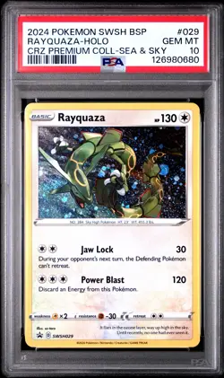 2024 POKEMON SWSH BLACK STAR PROMO #029 RAYQUAZA-HOLO PSA 10 - Image 1