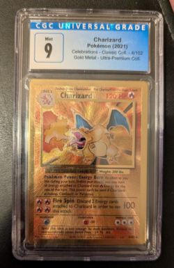 Charizard (Gold Metal) Pokemon Celebrations Ultra Premium Collection CGC 9 Mint - Image 1