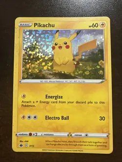 Pikachu 7/15 MP Pokemon TCG McDonald’s Holo Promo - Image 1