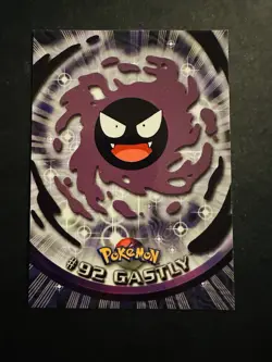 Pokemon Topps Series 2 Blue Logo Non Holo #92 Gastly - Image 1