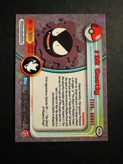 Pokemon Topps Series 2 Blue Logo Non Holo #92 Gastly - Image 2