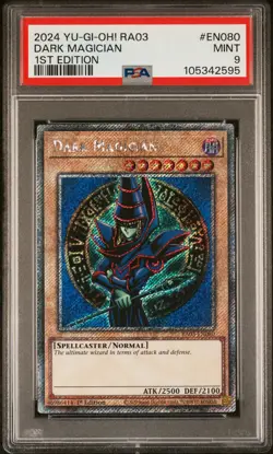 2024 YU-GI-OH! RA03-QUARTER CENTURY BONANZA 1ST EDITION DARK MAGICIAN PSA 9 - Image 1