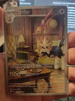 Pokemon TCG Herdier White Flare Illustration Rare Card 155/086 - Image 1