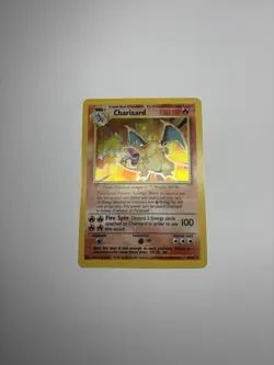 Pokemon TCG Charizard Base Set Unlimited Holo Rare Card 4/102 - Image 1