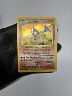 Pokemon TCG Charizard Base Set Unlimited Holo Rare Card 4/102 - Image 3
