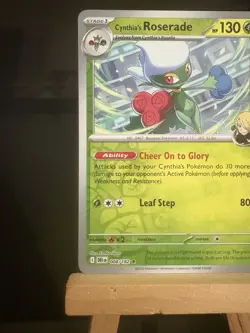 CYNTHIA’S ROSERADE 8/182 Destined Rivals NM Reverse Holo Rare Pokemon TCG Card - Image 2