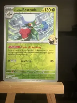 CYNTHIA’S ROSERADE 8/182 Destined Rivals NM Reverse Holo Rare Pokemon TCG Card - Image 3