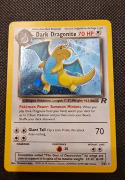 Pokemon TCG Dark Dragonite 5/82 Team Rocket Holo Rare Card NM/ LP - Image 1