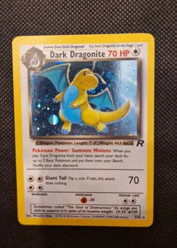Pokemon TCG Dark Dragonite 5/82 Team Rocket Holo Rare Card NM/ LP - Image 2