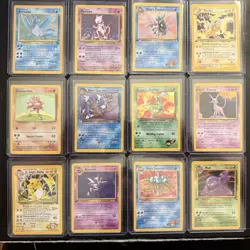 Pokemon Base Set Cards Lot of 12 (7 Holos, 4 First Editions) - Image 1