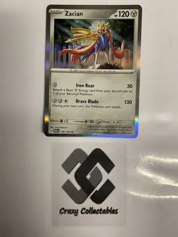 Pokemon Cards Zacian 136/182 Paradox Rift Holo Mint Condition Card - Image 1